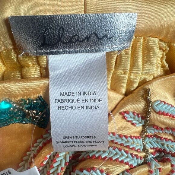 NWT Anthropologie Llani  Beaded Embellished Turban Gold Multi Botanical Hair Wra - Picture 9 of 12